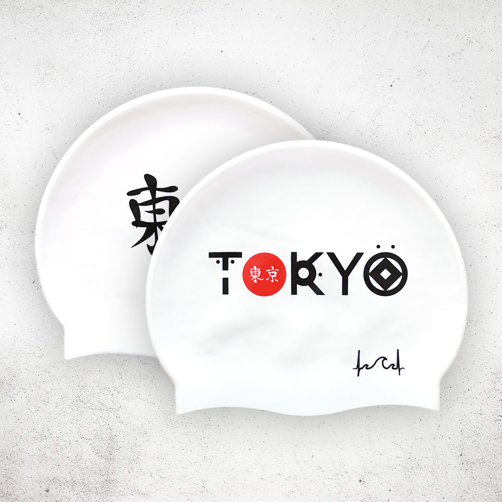 Swim Cap Tokyo Swimmer S Heartbeat